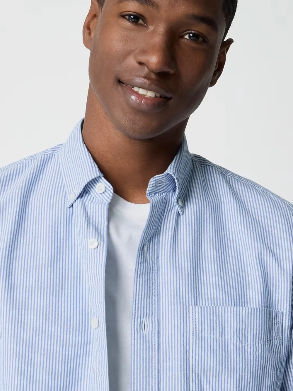 J crew bright Baltic blue stripe Slim-fit Everyday oxford shirt